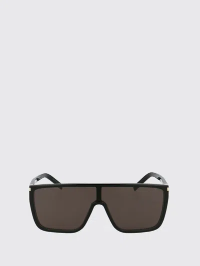 Saint Laurent Mask Frame Sunglasses In Brown