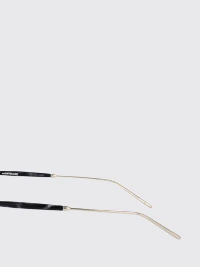 Montblanc Silver-silver-grey Metal Sunglasses In Metallic