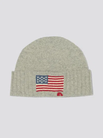Polo Ralph Lauren Flag Wool Blend Beanie In Neutral