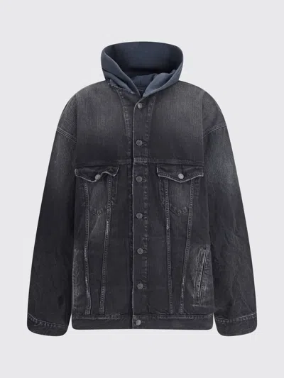 Balenciaga Hybrid Puffer Jackets Multicolor In Black