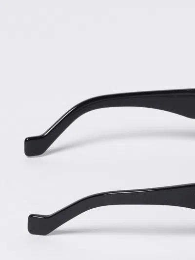 Loewe Solid Color Sunglasses With Golden Details In Black