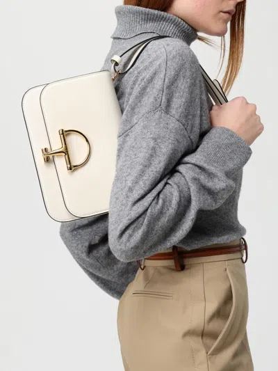 Gucci Small Crossbody Bag In Smooth Leather In White