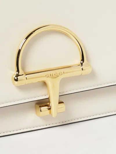 Gucci Small Crossbody Bag In Smooth Leather In White