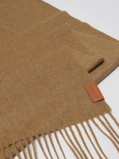 Loewe Scarf Men Natural In Brown