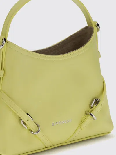 Givenchy Mini Voyou Embossed-logo Tote Bag In Yellow