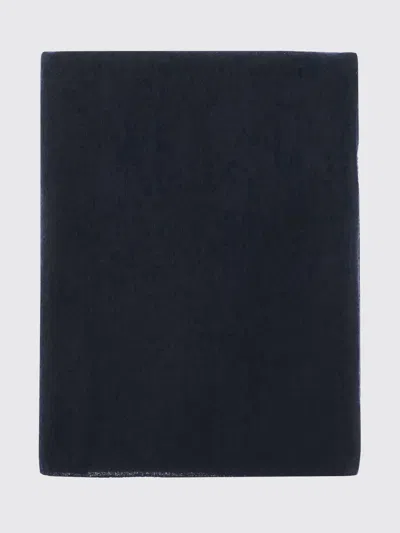 Vince Rectangular Navy Cashmere Scarf In Blue