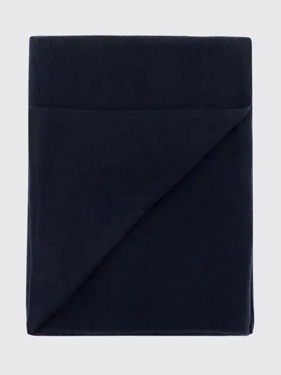 Vince Rectangular Navy Cashmere Scarf In Blue