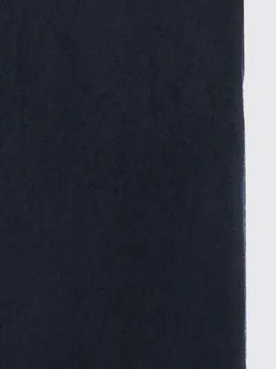 Vince Rectangular Navy Cashmere Scarf In Blue