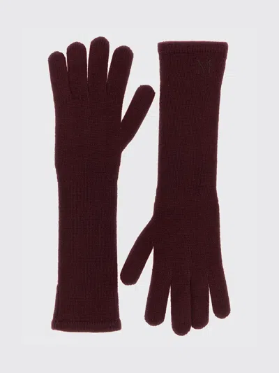 Max Mara Gloves Woman  In Burgundy