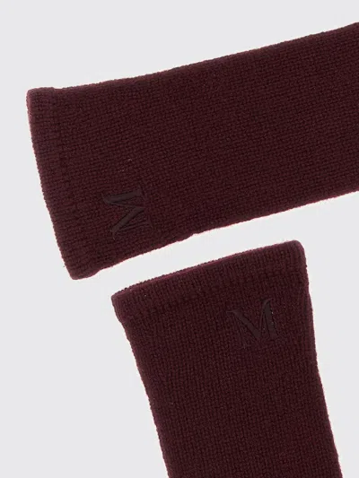 Max Mara Gloves Woman  In Burgundy