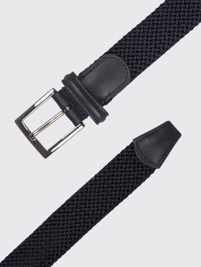 Kiton Woven Belt In Blue