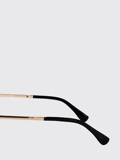 Max Mara Nero Lucido / Fumo Metal Sunglasses In Black