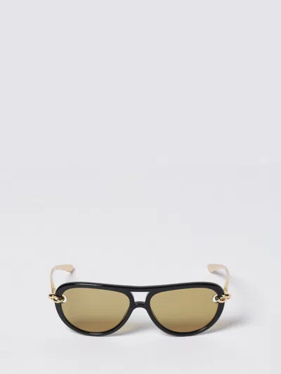 Bottega Veneta Women Metallic Sunglasses With Cut-out Motif On The Temples And Knot Detail On The Te In Black