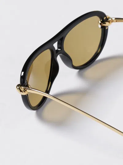 Bottega Veneta Women Metallic Sunglasses With Cut-out Motif On The Temples And Knot Detail On The Te In Black