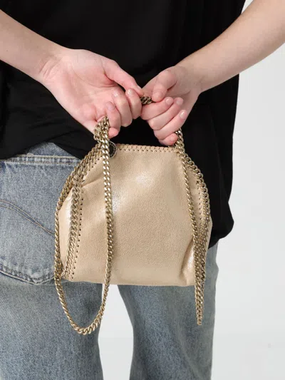 Stella Mccartney Tiny Faux Leather Falabella Tote Bag In Neutral