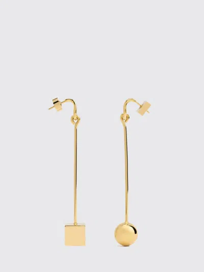 Jacquemus The Nodo Square-circle Drop Earrings In Gold