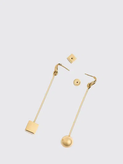 Jacquemus The Nodo Square-circle Drop Earrings In Gold