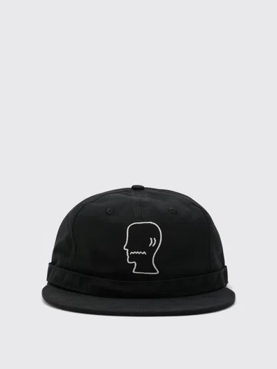 Brain Dead Extended Strap 6 Panel Logohead Hat In Black