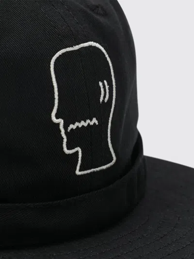 Brain Dead Extended Strap 6 Panel Logohead Hat In Black