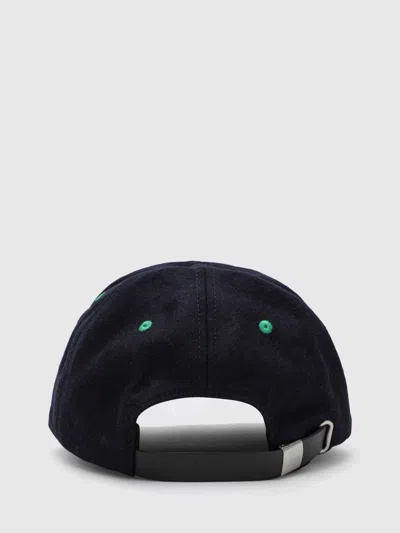 Brain Dead Batwing Logohead Flannel Hat In Blue