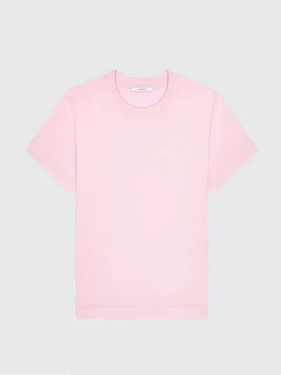 Givenchy Crew Neck Short Sleeve Straight Hem Top In Pink