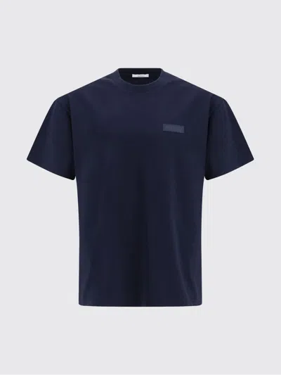 Givenchy Basic Cotton T-shirt With Mini Logo In Blue