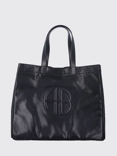 Anine Bing Large Rio Logo Patch Tote Bag In Black