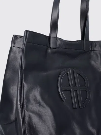 Anine Bing Large Rio Logo Patch Tote Bag In Black
