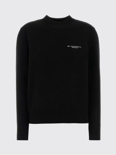 Givenchy Embroidered Wool And Cashmere-blend Sweater In Black