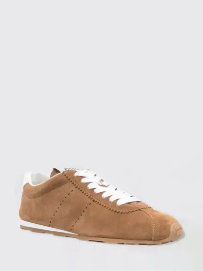 Miu Miu Plume Suede Sneakers In Neutrals
