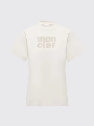 Moncler Logo Patch Cotton T-shirt In White