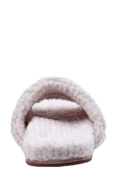 Revitalign Juniper Orthotic Faux Shearling Trimmed Open Toe Slipper In Brown