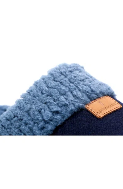 Revitalign Juniper Faux Shearling Orthotic Slide Sandal In Blue