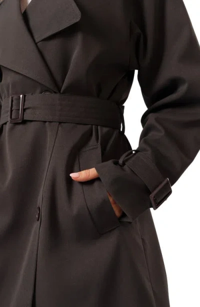 Petal And Pup Petal & Pup Billy Tie Waist Double Breasted Trench Coat In Animal Print