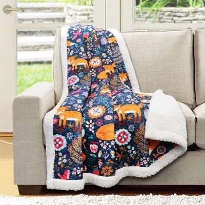 Kirkland's Pixie Fox Sherpa Blanket In Multi