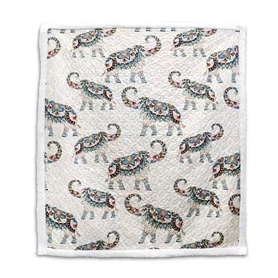 Kirkland's Elephant Sherpa Throw Blanket In Multi