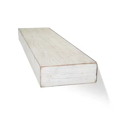 Kirkland's Washed Wood Floating Shelf In White