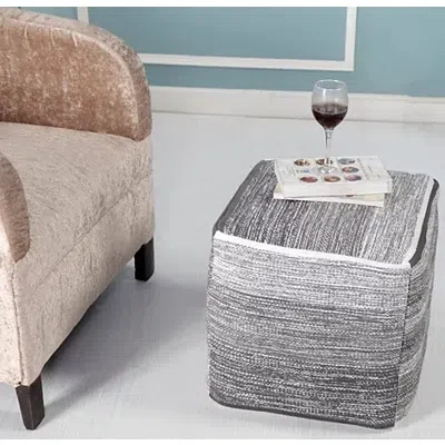 Kirkland's Distressed Pinson Cube Pouf In Multi