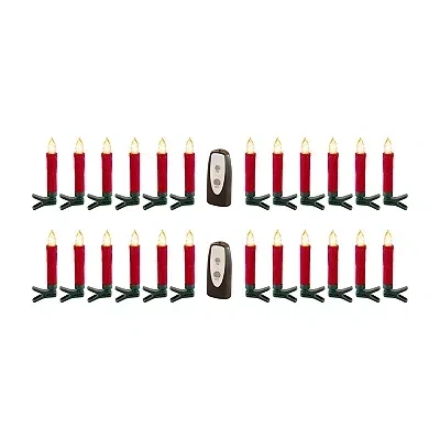 Kirkland's Led Clip-on Red Taper Candles In Red