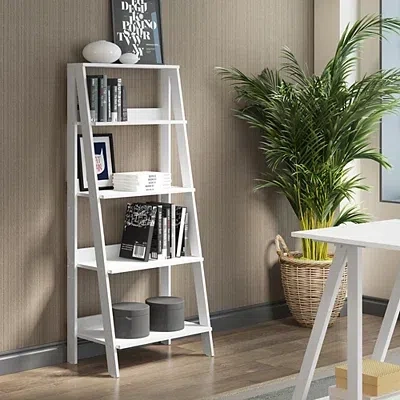 Kirkland's 4-tier Ladder Bookshelf In White