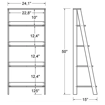 Kirkland's 4-tier Ladder Bookshelf In White