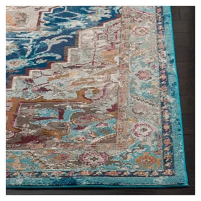 Kirkland's Deep Blue Arkin Transitional Area Rug In Blue
