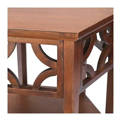Kirkland's Colin Hexagon Accent Table In Brown