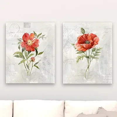 Kirkland's Linen Peony Giclee Canvas Art Prints In Multi