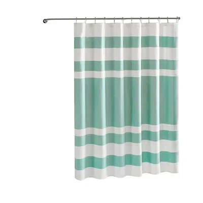 Kirkland's Stripe Waffle Weave Shower Curtain In Green