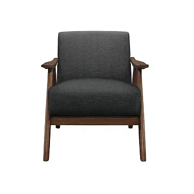 Kirkland's Dark Gray Mid-century Hazel Frame Accent Chair In Gray