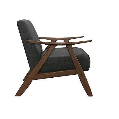 Kirkland's Dark Gray Mid-century Hazel Frame Accent Chair In Gray