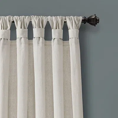 Kirkland's Top Knotted Burlap Curtain Panel Set In White
