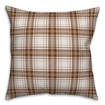 Kirkland's Fall Things With Brown Plaid Back Pillow In Neutral