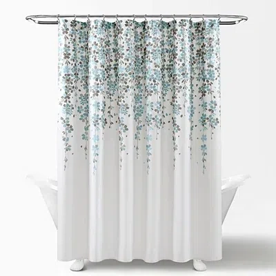 Kirkland's Weeping Flower Shower Curtain In White